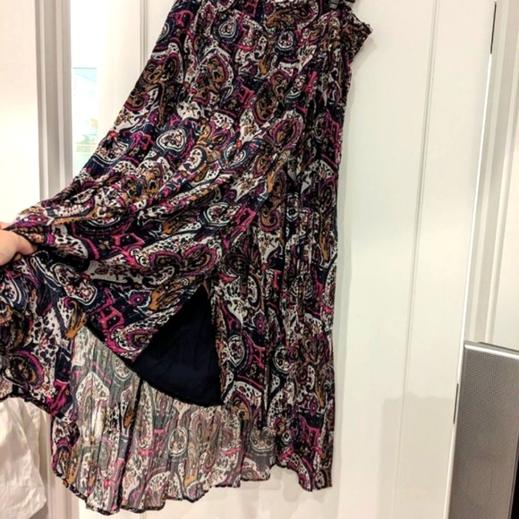 Anthropologie Dresses & Skirts - Anthropology Maxi Skirt Paisley Wrap w/Elastic Scrunched Waist Size L